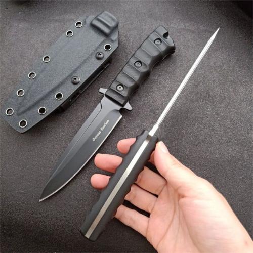 Compact Russian Black Phoenix Tactical Knife (Satin & Black Titanium)