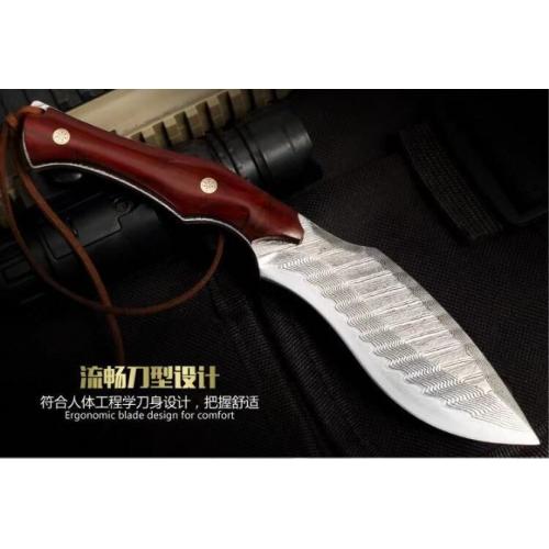 2021 Damascus Little Kukri Knife