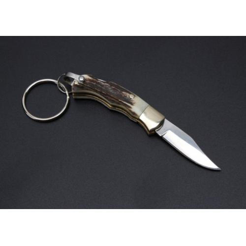 Slim Antler Handle - Mini Keychain Knife (Compact)