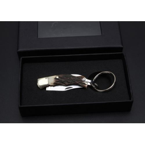 Slim Antler Handle - Mini Keychain Knife (Compact)