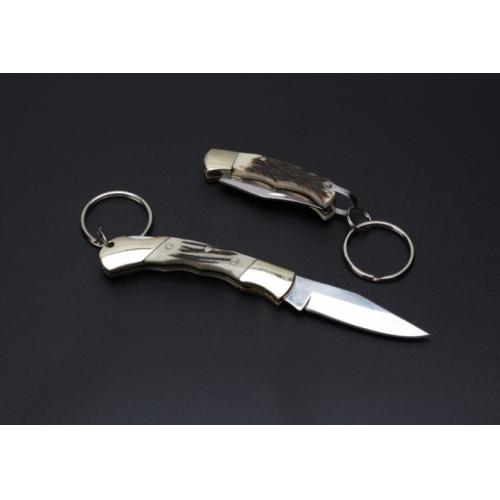 Elegant Antler Handle - Large Mini Keychain Knife: A Perfect Blend of Style and Functionality