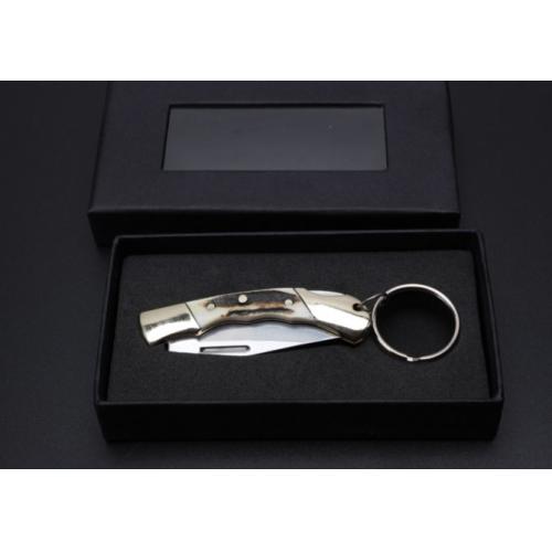 Elegant Antler Handle - Large Mini Keychain Knife: A Perfect Blend of Style and Functionality