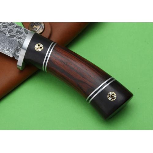Damascus Black Warrior Hunting Knife