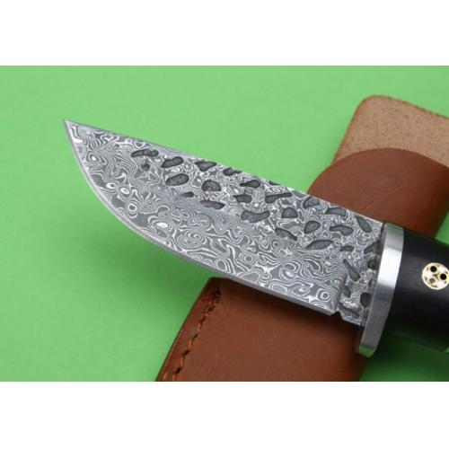 Damascus Black Warrior Hunting Knife