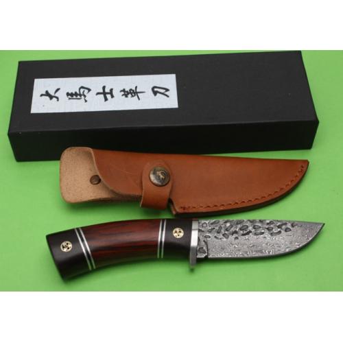Damascus Black Warrior Hunting Knife