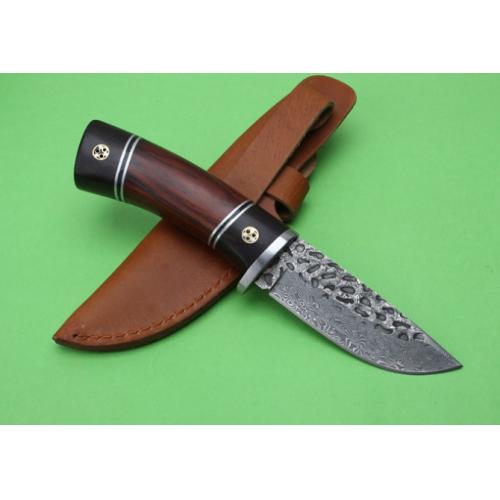Damascus Black Warrior Hunting Knife