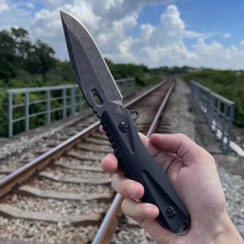Cold Blade Po Jun crafted with imported DC53 steel, featuring an ultra-high hardness of 62 HRC.