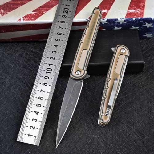 Green Battle Shark Folding Knife - Crafted from Authentic D2 Steel