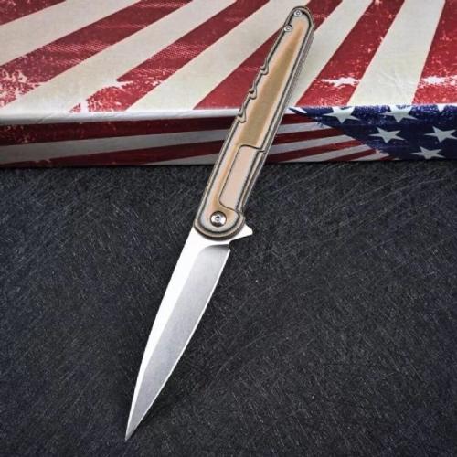 Green Battle Shark Folding Knife - Crafted from Authentic D2 Steel