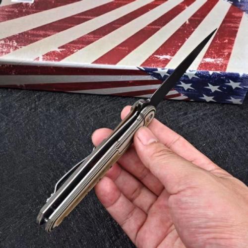 Green Battle Shark Folding Knife - Crafted from Authentic D2 Steel