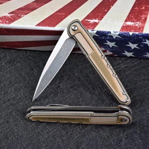 Green Battle Shark Folding Knife - Crafted from Authentic D2 Steel