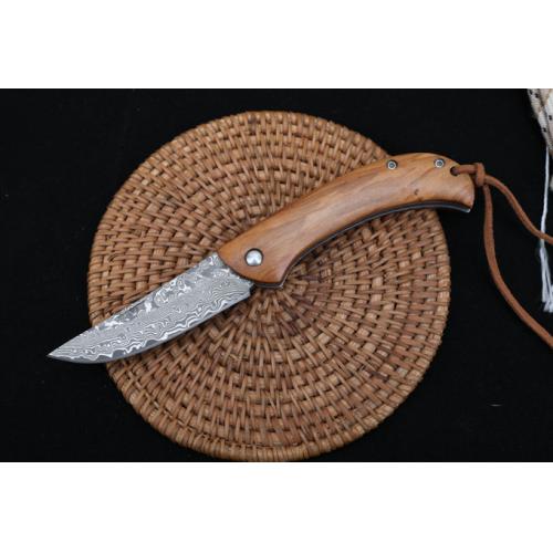 Damascus - Luxa Classic Folding Knife with Ball Bearing Lock