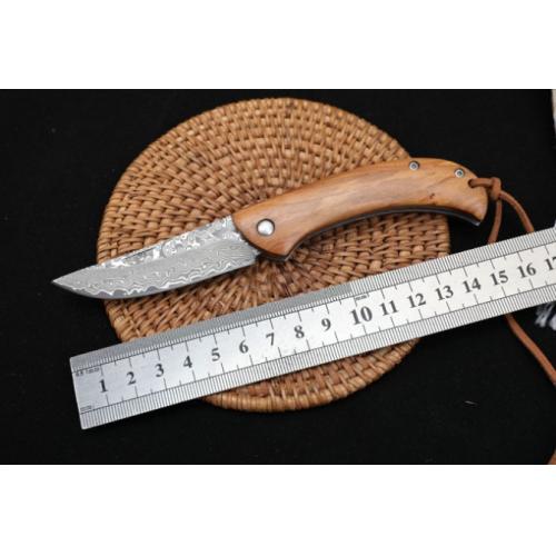 Damascus - Luxa Classic Folding Knife with Ball Bearing Lock