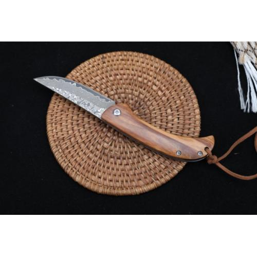 Damascus - Luxa Classic Folding Knife with Ball Bearing Lock