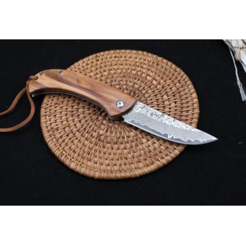 Damascus - Luxa Classic Folding Knife with Ball Bearing Lock