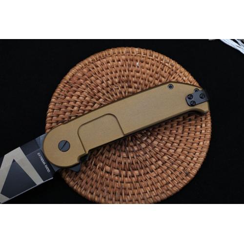 Extrema Ratio BF2RCT Tactical Folding Knife - Flat Tip, Yellow Handle