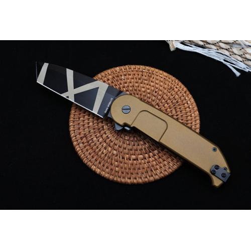 Extrema Ratio BF2RCT Tactical Folding Knife - Flat Tip, Yellow Handle