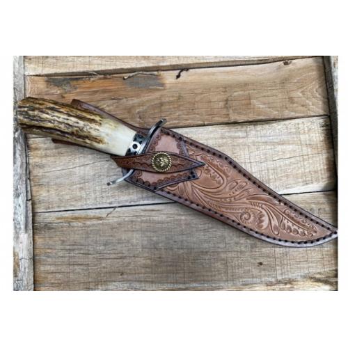 Supreme Wild Antler Damascus Collectible Knife