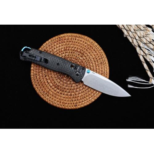 Benchmade Carbon Fiber 535-3 Folding Knife with White Blade