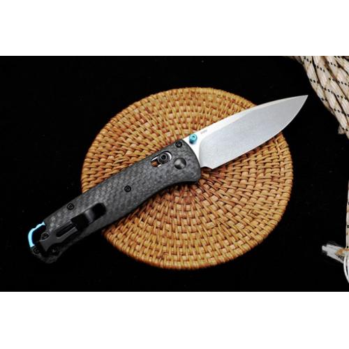 Benchmade Carbon Fiber 535-3 Folding Knife with White Blade