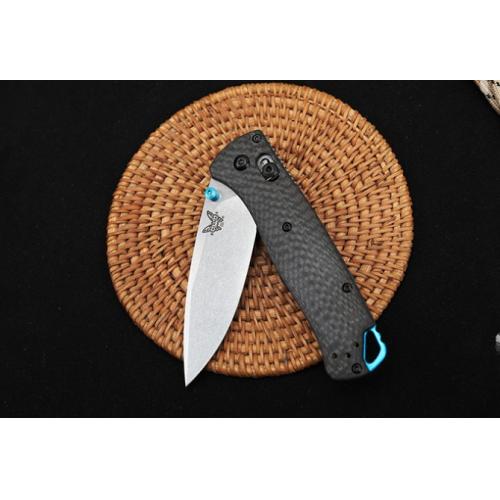 Benchmade Carbon Fiber 535-3 Folding Knife with White Blade