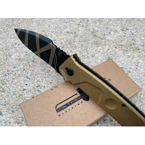 Extreme Force MF1 Folding Knife - Tiger Stripe Edition