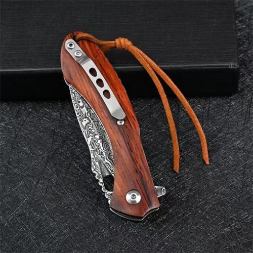 VG10 Damascus Flounder Folding Knife