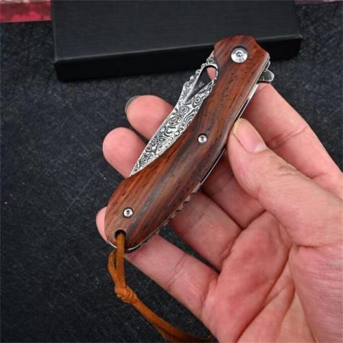 VG10 Damascus Flounder Folding Knife