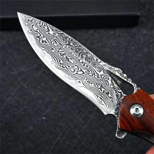 VG10 Damascus Flounder Folding Knife