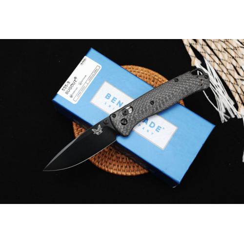Benchmade 535-3 Carbon Fiber Folding Knife with Black Blade
