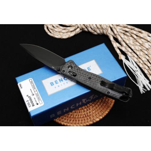 Benchmade 535-3 Carbon Fiber Folding Knife with Black Blade