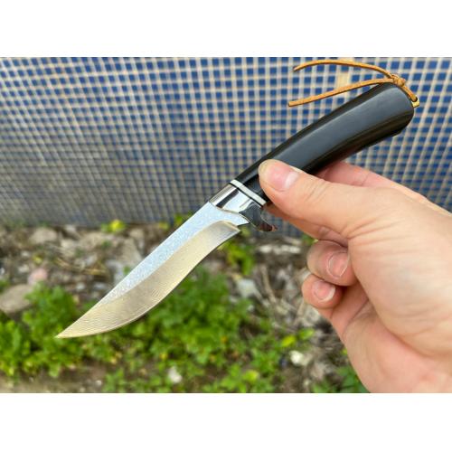 Introducing the New Black Bear Damascus Fixed Blade Knife.