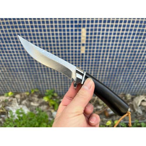 Introducing the New Black Bear Damascus Fixed Blade Knife.