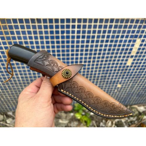 Introducing the New Black Bear Damascus Fixed Blade Knife.