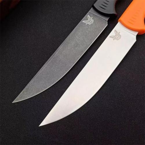 Introducing the new Benchmade 15500 Meatcrafter Hunting Survival Knife in striking black and orange.