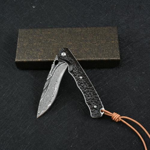 VG10 Damascus Black Mamba Folding Knife