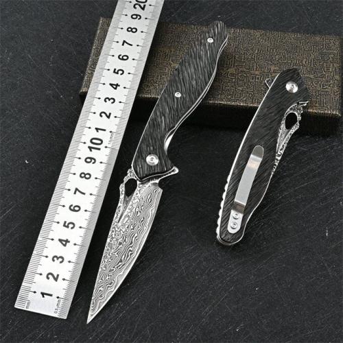VG10 Damascus Seahorse Folding Knife