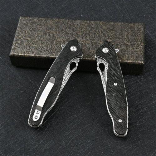 VG10 Damascus Seahorse Folding Knife