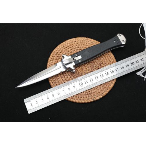 Steel-Headed Spring-Assisted Knife with Rubber Grip Handle