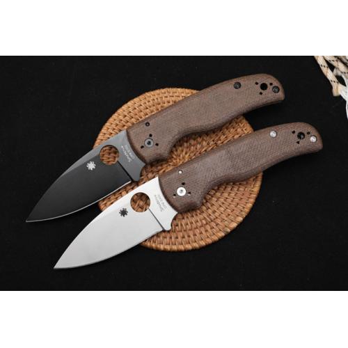 Spyderco C229 Shaman Folding Knife with Linen Handle