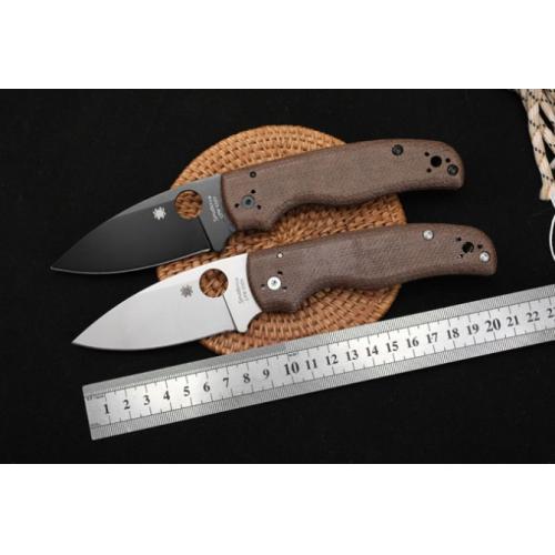 Spyderco C229 Shaman Folding Knife with Linen Handle