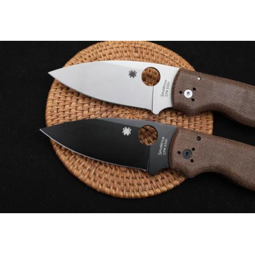 Spyderco C229 Shaman Folding Knife with Linen Handle