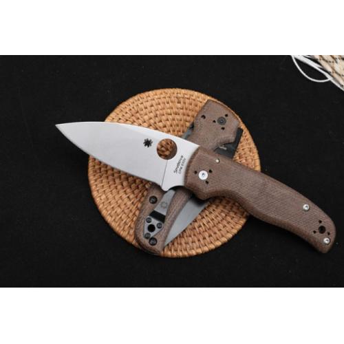 Spyderco C229 Shaman Folding Knife with Linen Handle