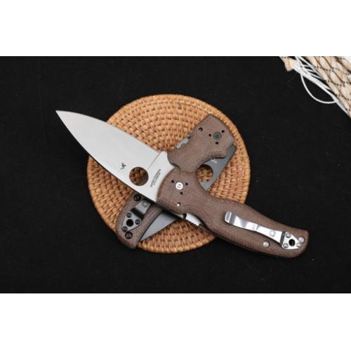 Spyderco C229 Shaman Folding Knife with Linen Handle