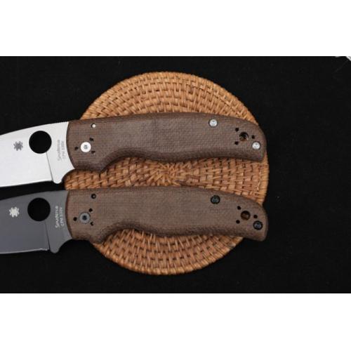 Spyderco C229 Shaman Folding Knife with Linen Handle