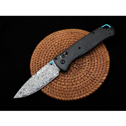 Benchmade Carbon Fiber 535 Folding Knife with Damascus Steel Blade