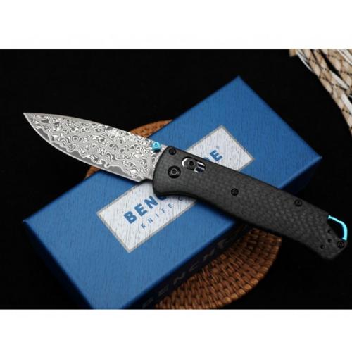 Benchmade Carbon Fiber 535 Folding Knife with Damascus Steel Blade