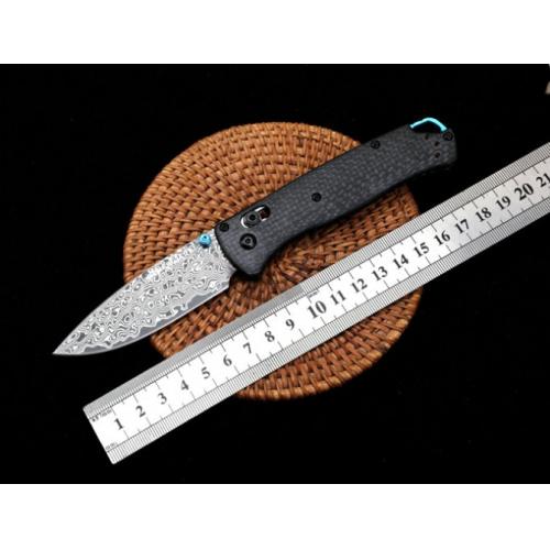 Benchmade Carbon Fiber 535 Folding Knife with Damascus Steel Blade