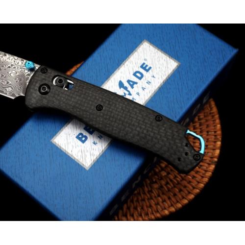 Benchmade Carbon Fiber 535 Folding Knife with Damascus Steel Blade