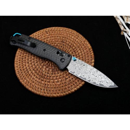 Benchmade Carbon Fiber 535 Folding Knife with Damascus Steel Blade